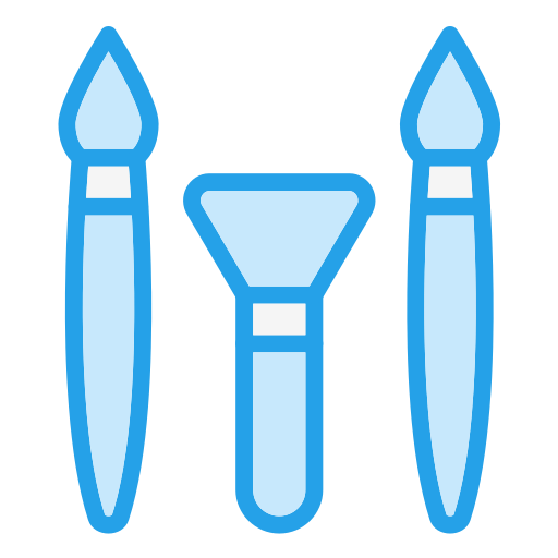 메이크업 브러쉬 Generic Blue icon