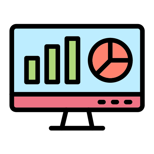 raport statystyczny Generic Outline Color ikona