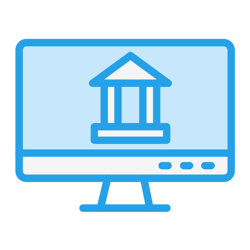 acesso a operações bancárias via internet Generic Blue Ícone