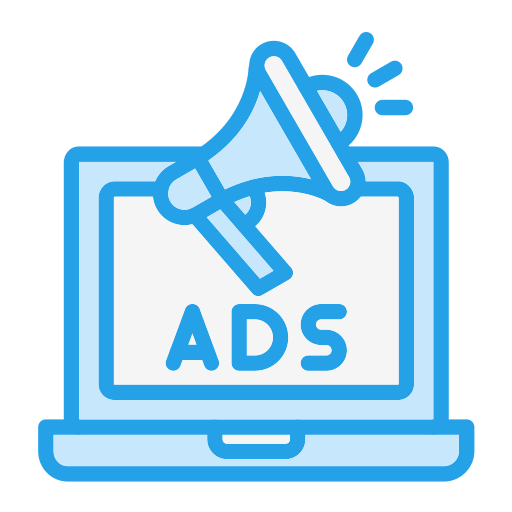 Online advertising Generic Blue icon