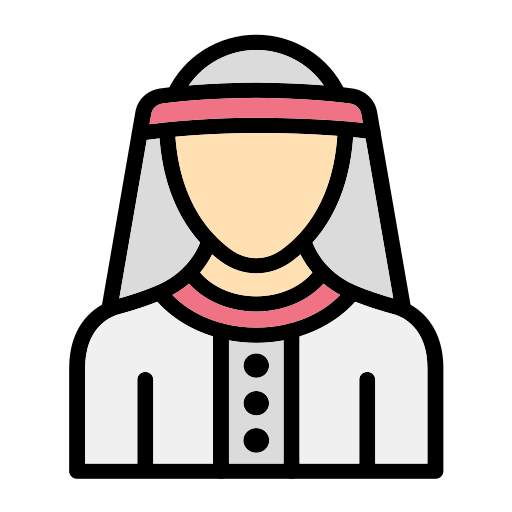 arabski mężczyzna Generic Outline Color ikona