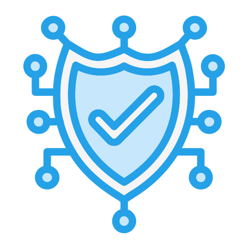 Cyber security Generic Blue icon