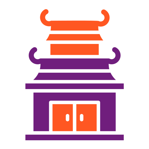tempio cinese Generic Flat icona