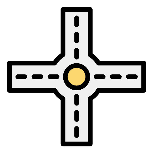 Crossroad Generic Outline Color icon