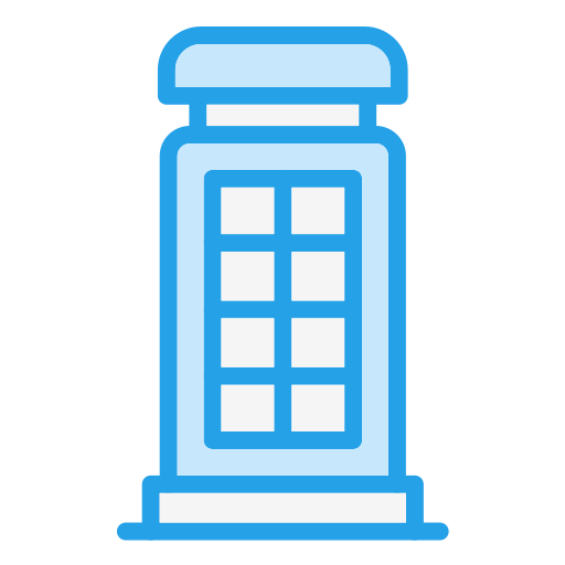 公衆電話ボックス Generic Blue icon