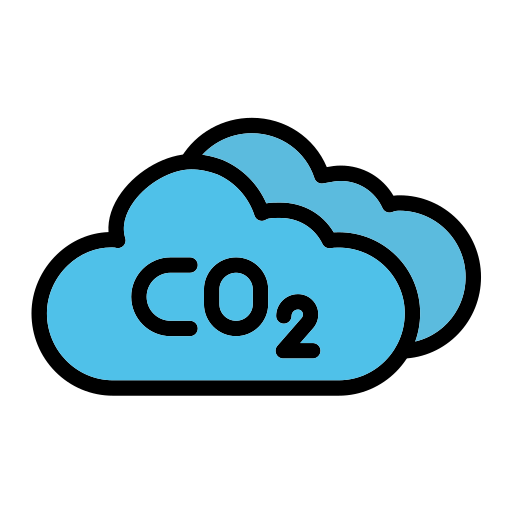Carbon dioxide Generic Detailed Outline icon