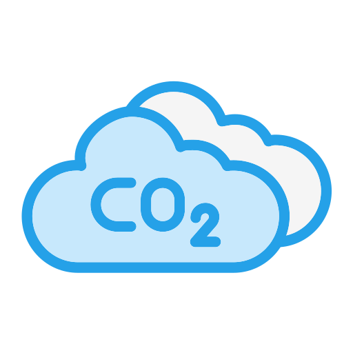 Carbon dioxide Generic Blue icon