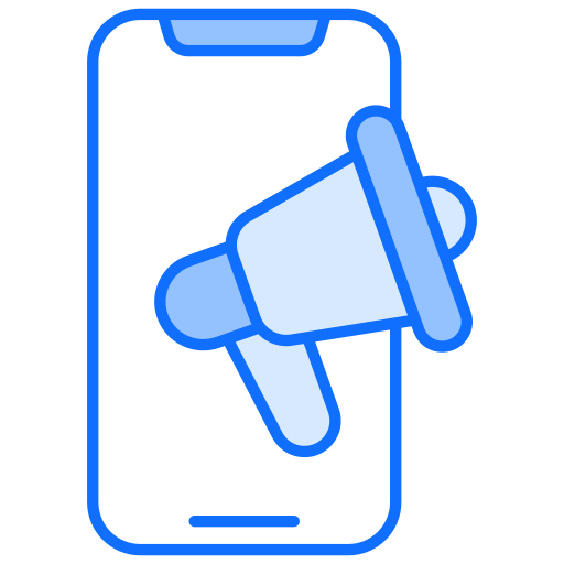 digital advertising Generic Blue icono