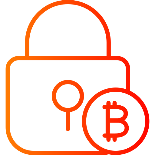 cryptage bitcoin Generic Gradient Icône