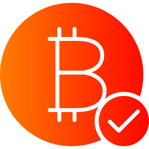 bitcoiny zaakceptowane Generic Flat Gradient ikona