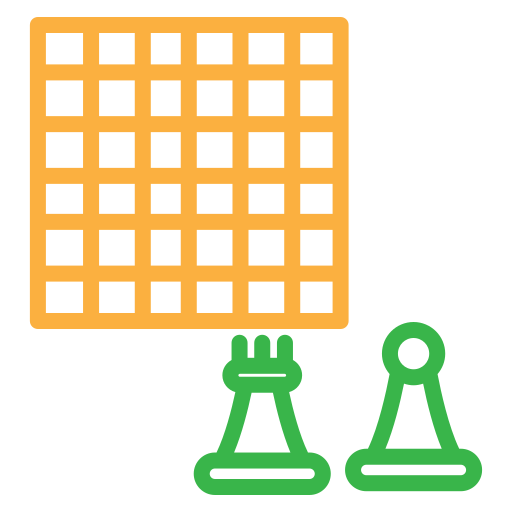 Chess Board Generic Outline Color icon