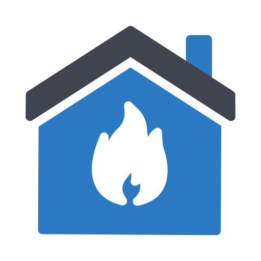 House On Fire Generic Blue icon