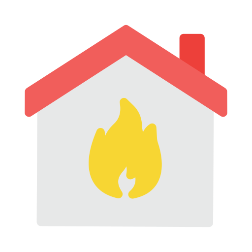 casa in fiamme Generic Flat icona
