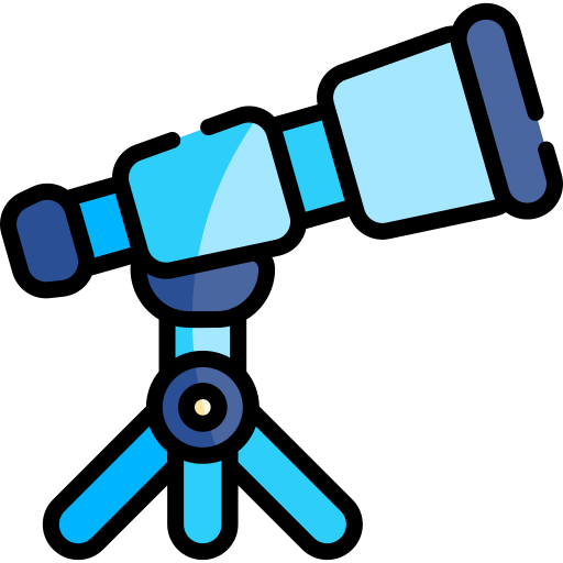 Telescope Kawaii Lineal color icon