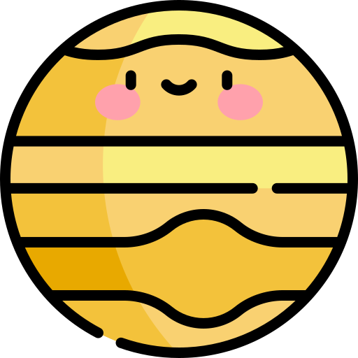 木星 Kawaii Lineal color icon