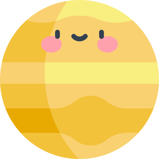júpiter Kawaii Flat icono