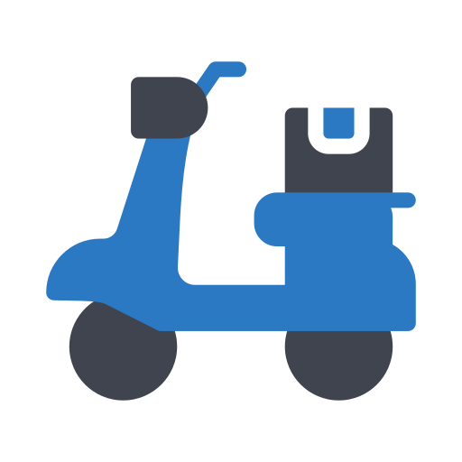 Delivery bike Generic Blue icon