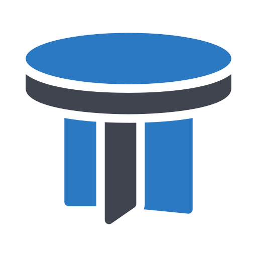 Round table Generic Blue icon