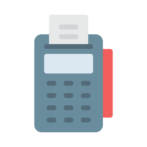 Card machine Vector Stall Flat icon