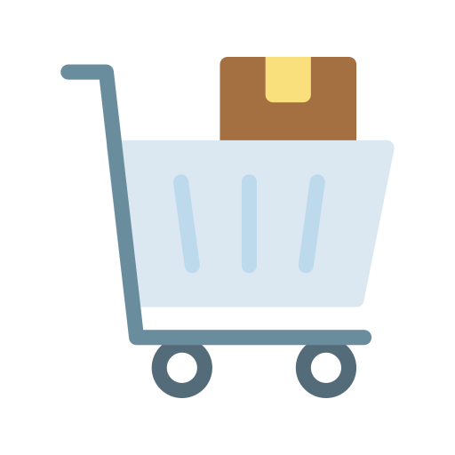 Shopping cart Vector Stall Flat icon
