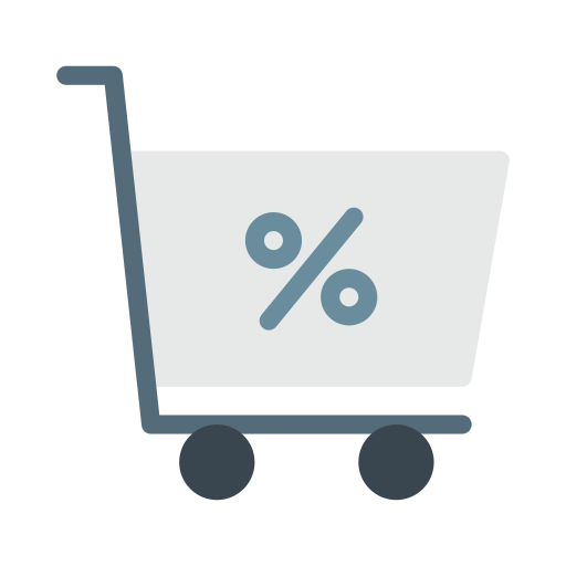 Shopping trolley Vector Stall Flat icon
