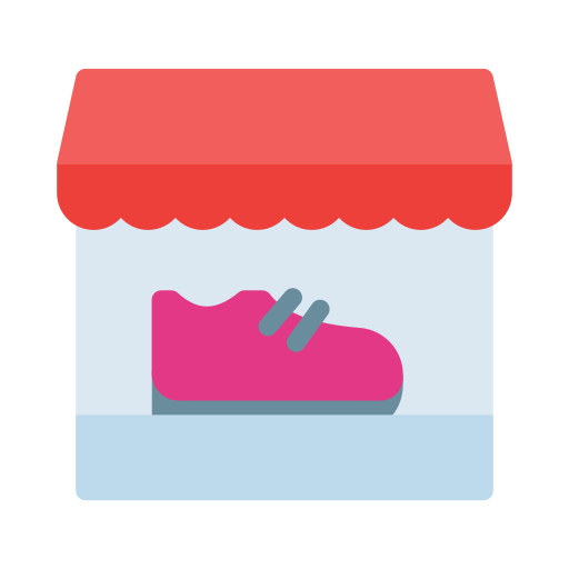 Footwear Vector Stall Flat icon