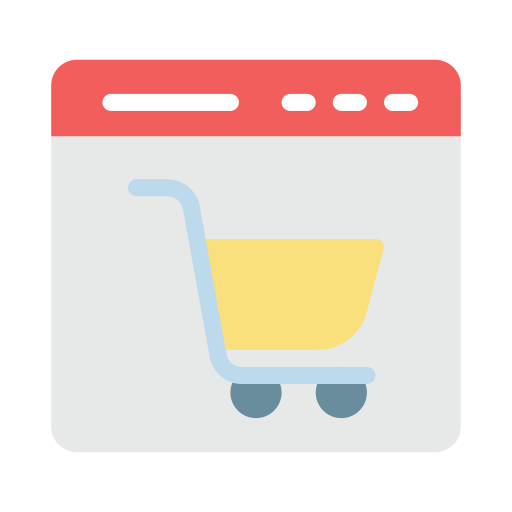 Online shopping Vector Stall Flat icon