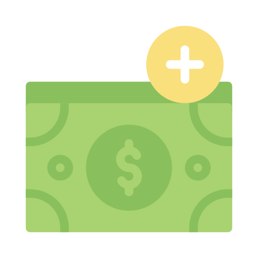 Dollar Vector Stall Flat icon