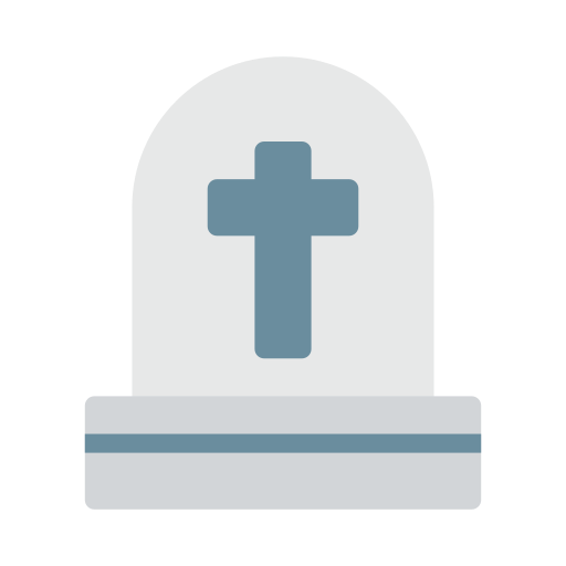 lápida sepulcral Vector Stall Flat icono