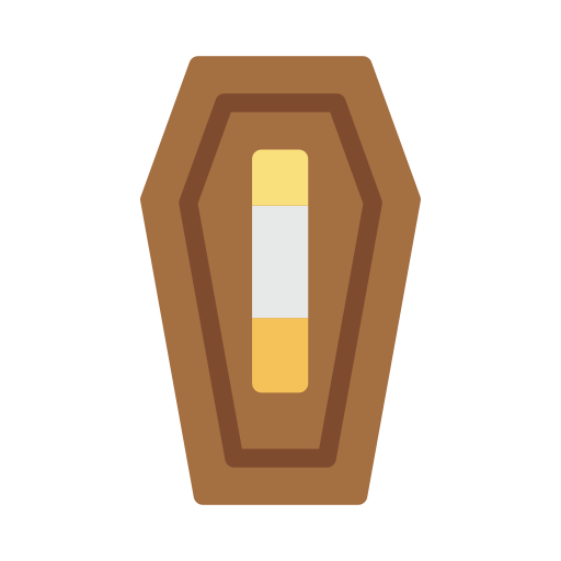Coffin Vector Stall Flat icon