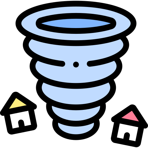 tornado Detailed Rounded Lineal color icon