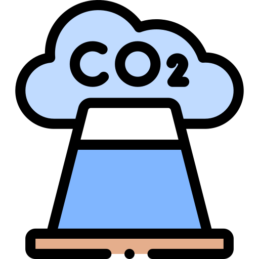 dwutlenek węgla Detailed Rounded Lineal color ikona