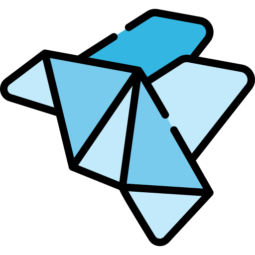 origami Kawaii Lineal color icon