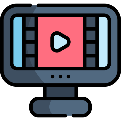video bewerker Kawaii Lineal color icoon