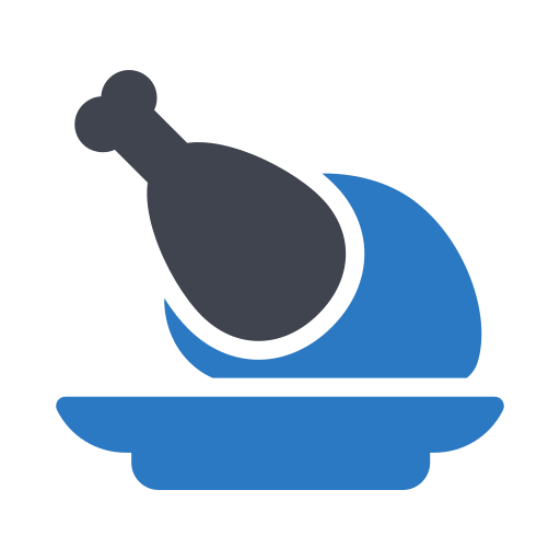 구운 치킨 Generic Blue icon