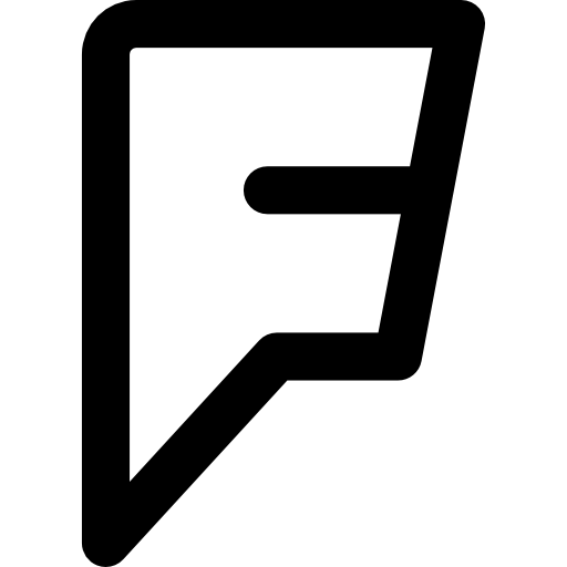 Логотип foursquare Basic Rounded Lineal иконка