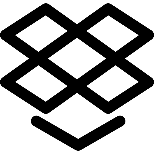 Логотип dropbox Basic Rounded Lineal иконка