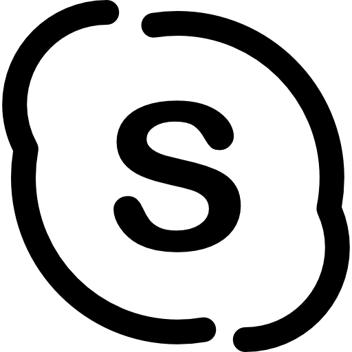 Skype Logo Basic Rounded Lineal icon