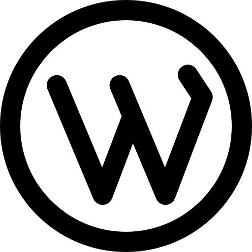 logo wordpressa Basic Rounded Lineal ikona
