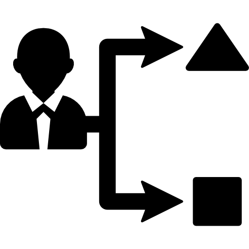 arbeidersdriehoek vierkant  icoon