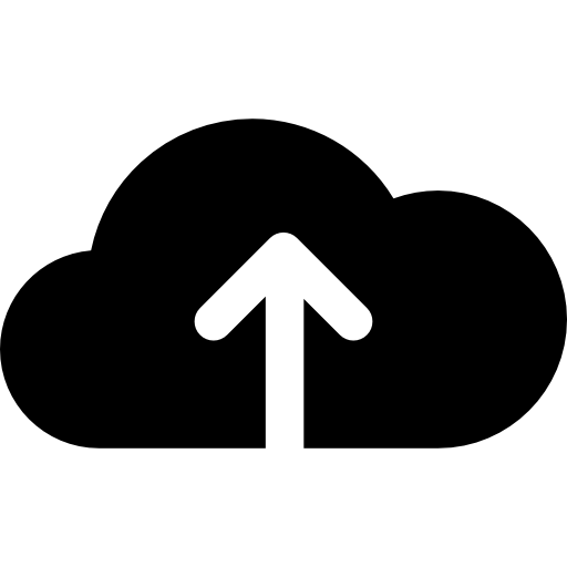 uploaden naar de cloud  icoon