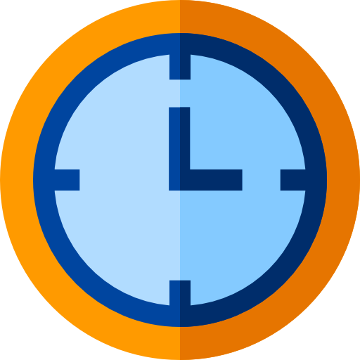 Wall clock Basic Straight Flat icon