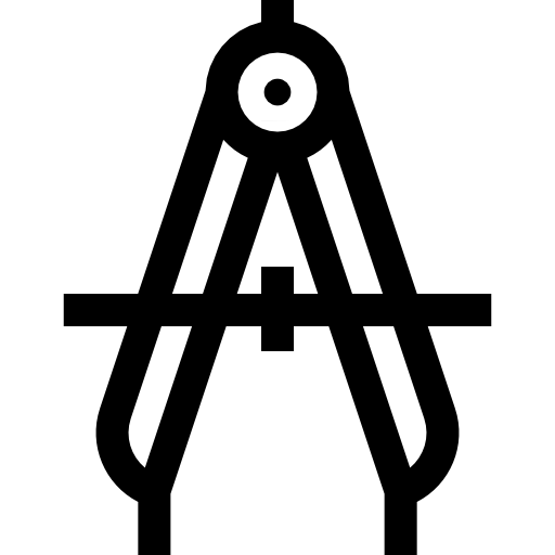 boussole Basic Straight Lineal Icône