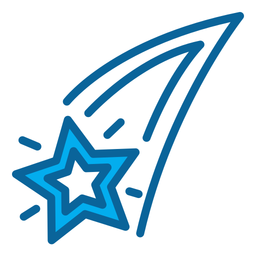Falling star Generic Blue icon