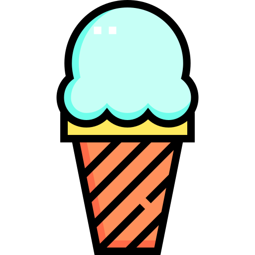 helado Detailed Straight Lineal color icono
