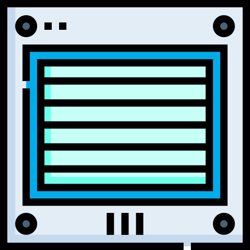 ventilazione Detailed Straight Lineal color icona