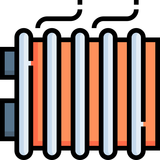 Heater Detailed Straight Lineal color icon
