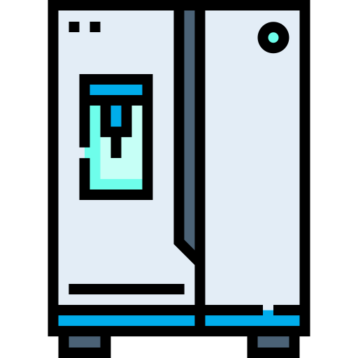 réfrigérateur Detailed Straight Lineal color Icône