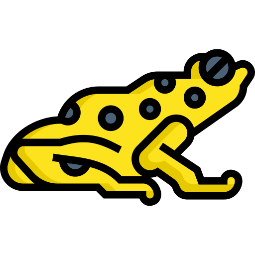 Золотая лягушка Detailed Straight Lineal color иконка