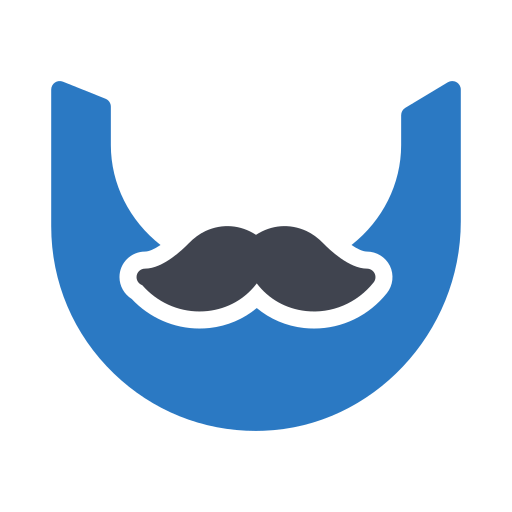 Beard Generic Blue icon